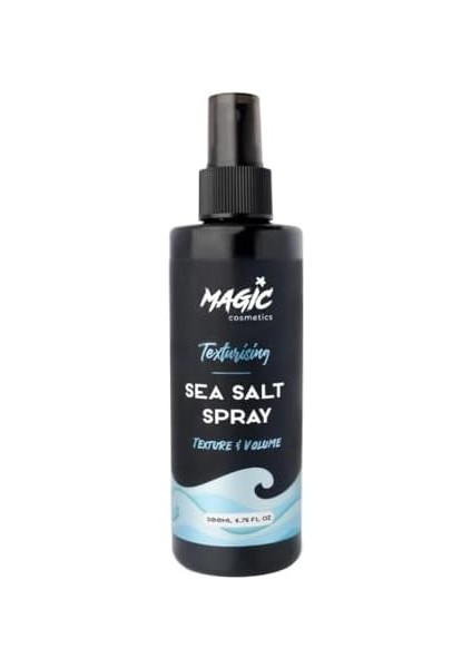 Magic Cosmetics Profesyonel Deniz Tuzu Saç Spreyi 200ML – Doğal Dalgalar, Hacim Veren ve Mat Görünüm Sağlayan Formül – Tüm Saç Tipleri Için, Unisex Sea Salt Spray