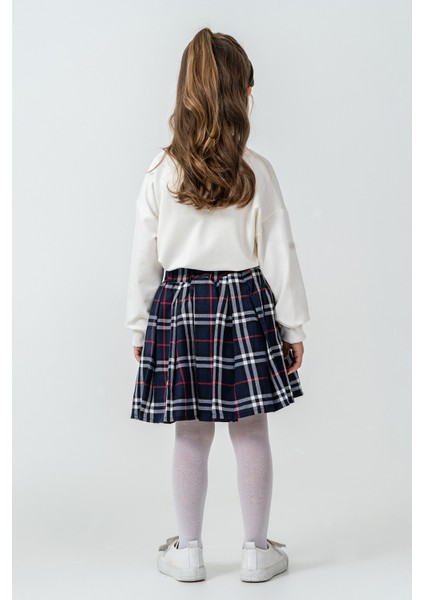 Kareli Etekli Kız Çocuk 3\'lü Takım - 26K 6359 fırsatları