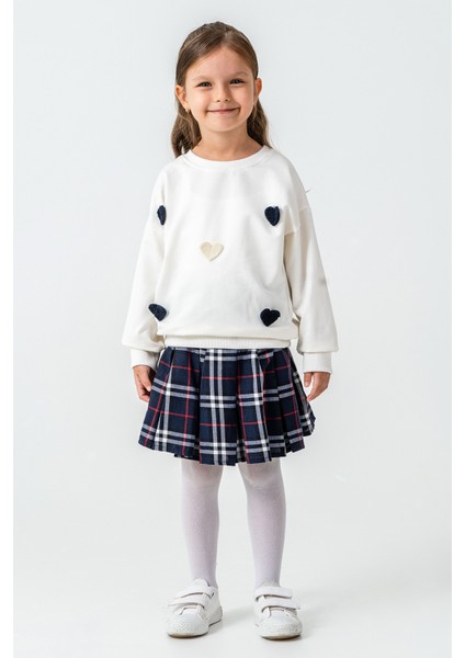 Kareli Etekli Kız Çocuk 3\'lü Takım - 26K 6359 indirimleri