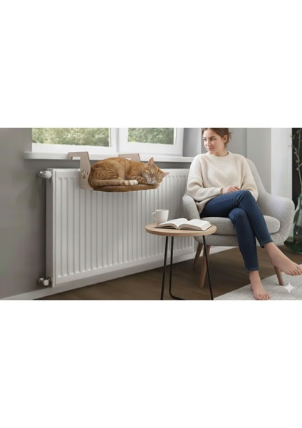 Kedi Yatağı Kalorifer Petek Kedi Yatağı Peluş Yumuşak Kumaş Radyatör Yatağı