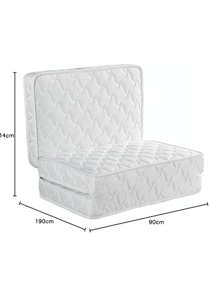 Tek Kişilik Katlanır Yaylı Yatak 90X190 cm Beyaz 90X190 fiyatları