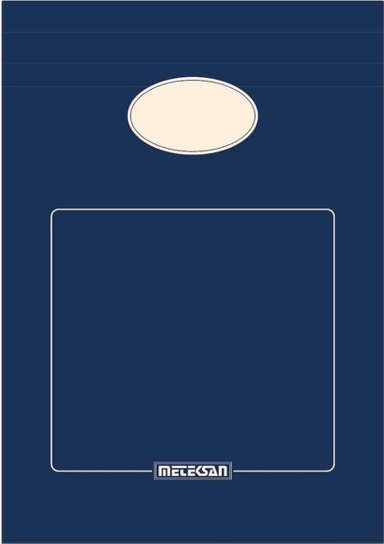 A5 Karton Kapaklı Bloknot, Ofis Serisi, 80 Yaprak, Düz, Navy