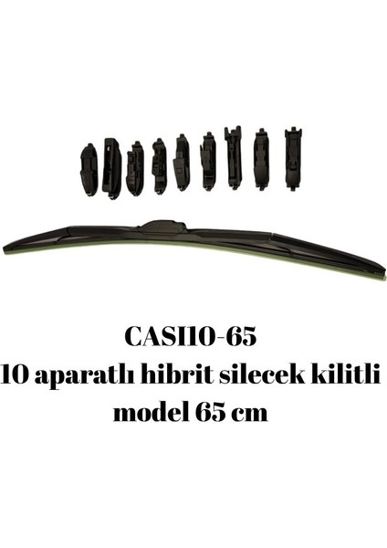 10 Aparatlı Hibrit Silecek Kilitli Model 65 cm / CASI10-65