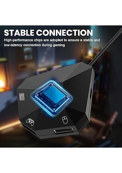 Klavye ve Fare Adaptörü: Adaptör Fare Klavye Ps4/ps3/xbox One/xbox 360/NS Switch Konsol Serisi, Klavye ve Fare Dönüştürücü, 1 Tip C ve 3 Micro-Usb Konsol Için fiyatları