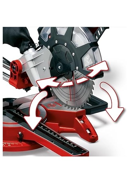 Pistonlu Gönye Testere Tc-Sm 2534/1 Dual (2350 W, Max. 75 mm x 340 mm Kesme Derinliği/genişliği, Ø 250 mm Testere Bıçağı, Eğilebilen Testere Başı, Lazer) - 4300395 modelleri