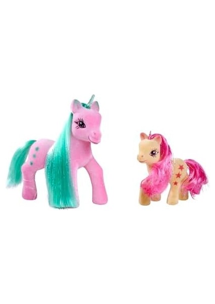 104342647, Küçük Tek Boynuzlu At ve Ailesi, 2 Tek Boynuzlu At, Floklu Tasarım, Aksesuarlı Y:10-14CM modelleri