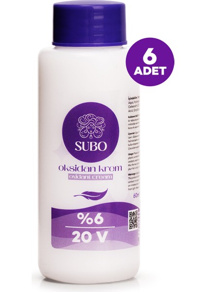 OKSİDAN KREM %6 20 VOLUME 6X60 ml indirimleri