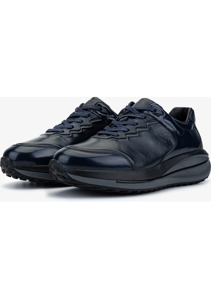Erkek Hakiki Deri Lacivert Sneakers & Spor Ayakkabı 381 22530 Erk Ayk SK25-26 Lacıvert fırsatları