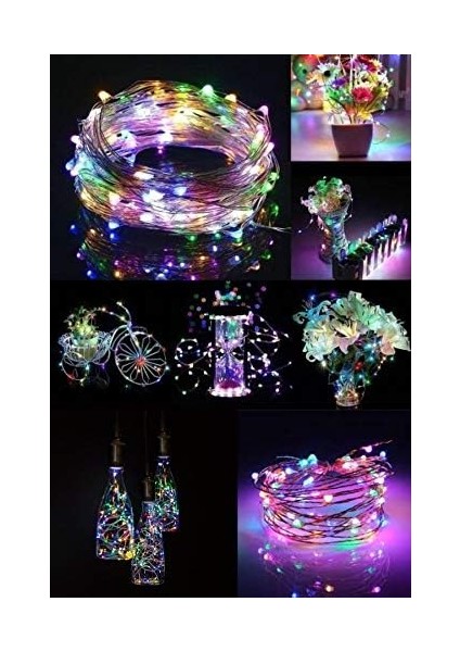 Pilli Renkli LED Işık Dekoratif Aydınlatma Rgb Led, 5 M fiyatları