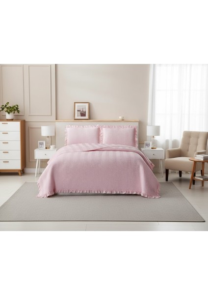 Kapitoneli Yatak Örtüsü Çift Kişilik Dubai Pembe fiyatları