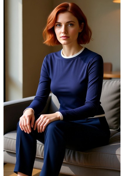 Kadın Fitted Viskon Ribana Bluz Dik Yaka Standart Kol Uzun Kollu Casual Günlük Giyim Ürün Kaliteli fiyatları