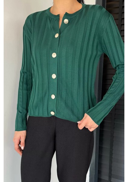 Kadın Düğme Detaylı Triko Hırka (M-L-Xl Uyumludur) P-00018886 modelleri