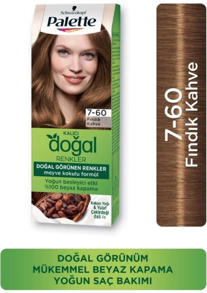 Palette Kalıcı Doğal Renkler Saç Boyası 7-60 Fındık Kahve fiyatları