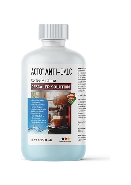 Antı-Calc 500 ml - Espresso Makinesi, Kahve Makinesi Kireç Çözücü, Her Tür Kahve Makinesi ve Su Isıtıcısı Için Sıvı Kireç Çözücü fiyatları
