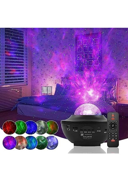 Gökyüzü ve Yıldızları Yansıtan Gece Lambası Hoparlör Özellikli LED Rgb Işıklı Uzaktan Kumandalı 3 Farklı Aydınlık Seviyesi Telefon ile Bağlantı 13CM x 16CM SP17 fiyatları