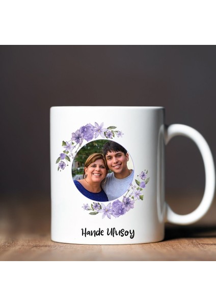 Canım Annem Fotoğraflı Kupa Bardak ve Mdf Bardak Altlığı Seti – Anneler Günü Hediyesi modelleri