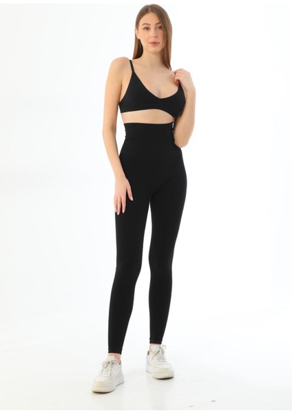 Siyah Mı 3904 Göğüs Altı Yüksek Bel Toparlayıcı Tayt fırsatları