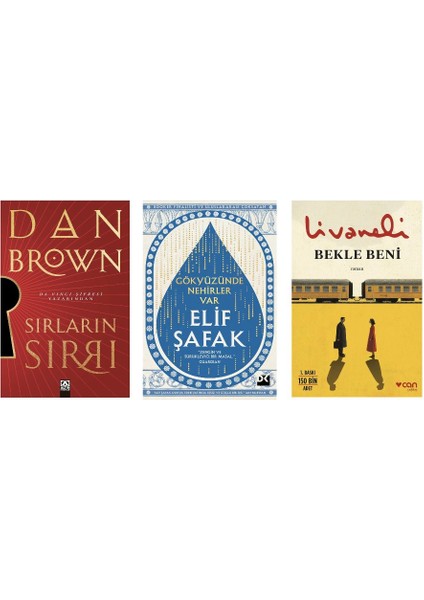 Dan Brown Sirlarin Sirri +Gokyuzunde Nehirler Var + Bekle Beni=(3kitap)