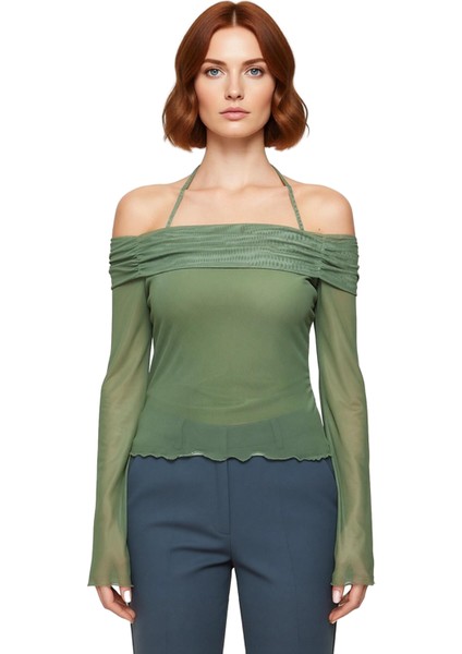 Kadın Dokulu Ispanyol Kol Bluz Şık ve Zahmetsiz Günlük Giyim Kaliteli Şık Rahat Modern modelleri