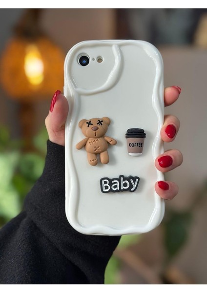 Aksesuar 7 ve 8 ile Uyumlu Krem Baby Tasarımlı Oyuncaklı Kılıf