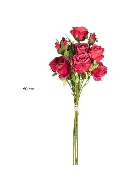 Yapay Çiçek Gül Demeti Kırmızı 60 Cm. fiyatları