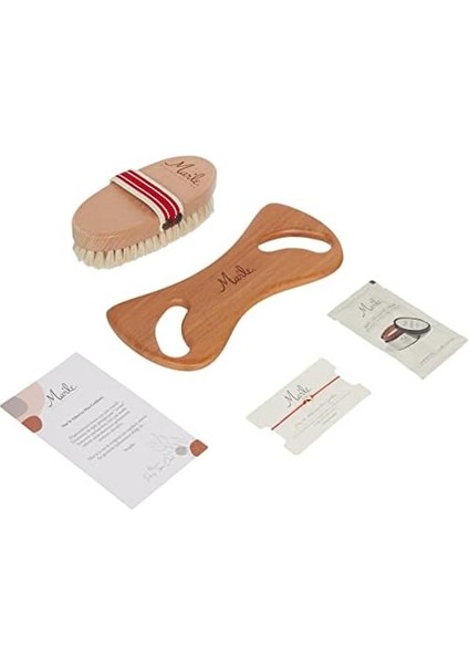 MAR&APOS;LE%100 Doğal At Kılı Selülit Fırçası ve Ahşap Selülit Masaj Aleti fiyatları
