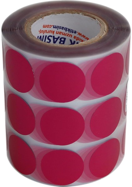 Etiketler, Hazır Al Hızlı Al Kuşe Etiket 25MM x 25MM Ruloda 2500 Adet, Ev ve Ofis Kullanımı Için Kendinden Yapışan Etiket ve ( Kırmızı)