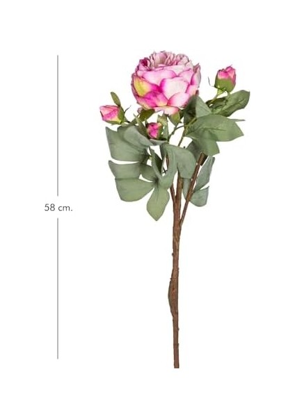 Yapay Çiçek Gül Dalı Fuşya 58 Cm. fiyatları