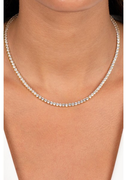 Dönmeyen Gold Kaplamalı Vıp Suyolu Kolye