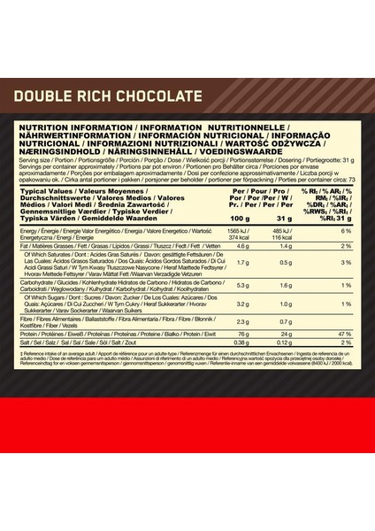 Optimum Gold Standart Protein Tozu, Çikolata, 2.2 KG modelleri