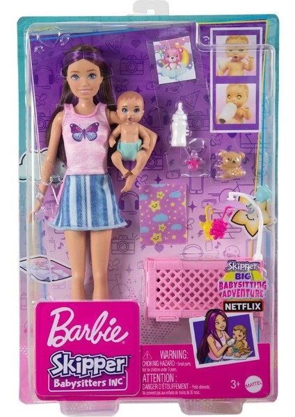 HJY33 Mavi Saçlı Skipper Bebek Bakıcısı ve Oyun Seti