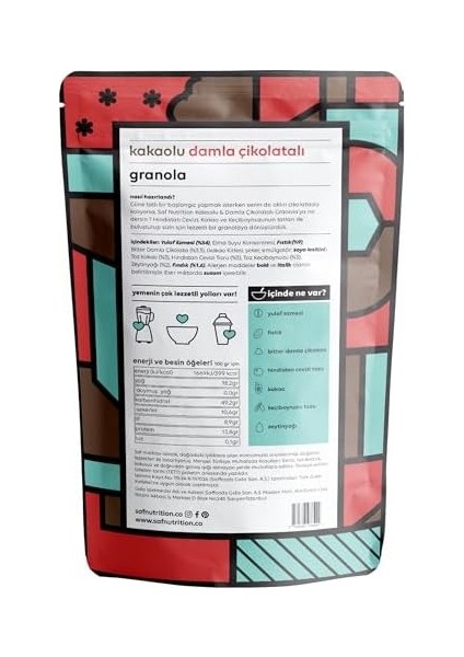 Saf Kakaolu & Damla Çikolatalı Granola 360GR fiyatları