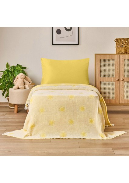 Soft Sun Çift Taraflı Çocuk Pikesi - Sarı - 160X220 cm
