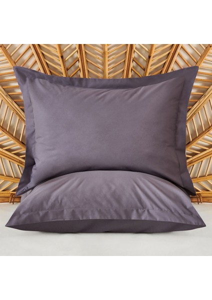 Soft Oxford 2'li Yastık Kılıfı - Antrasit - 50X70 cm