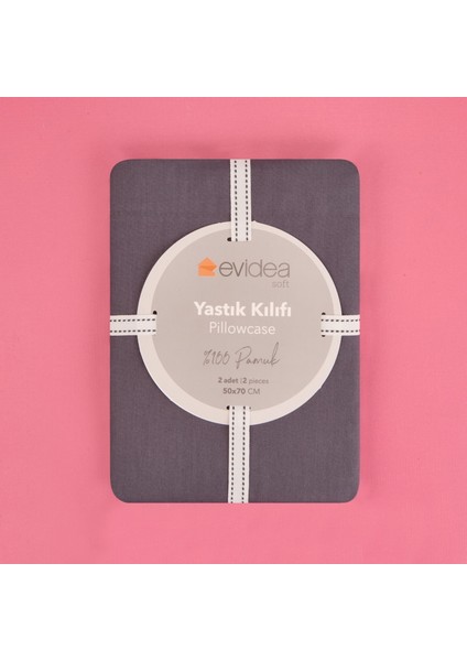 Soft Oxford 2'li Yastık Kılıfı - Antrasit - 50X70 cm modelleri