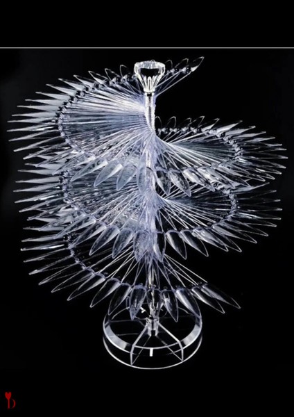 Stiletto Kartela Standı Oje Kataloğu Dönen Kartela 120'LÜ Tips Kartela Şeffaf