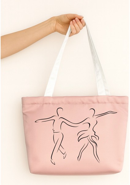 Ritmo Dansçı Baskılı Mat Saten Çanta