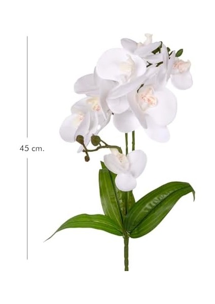 Yapay Orkide Gerçek Dokunuş Beyaz 45 Cm. fiyatları