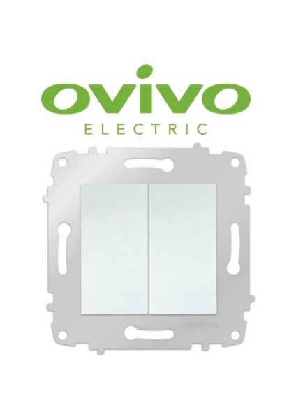 Beyaz Komutatör Anahtar Çerçevesiz Grano - Priz ve Anahtar Için Uyumlu Çerçeve