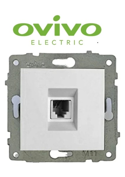 Beyaz Telefon Pirizi Numeris Çerçevesiz Grano - Priz ve Anahtar Için Uyumlu Çerçeve