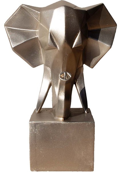 Kubik Fil Kitap Tutucu Biblo Gümüş