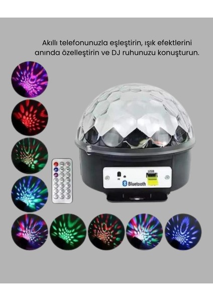 Buğz Bluetooth Kontrollü Masaüstü Disko Topu Işığı – Renkli LED Işık Gösterisi ve Uzaktan Kumanda fırsatları