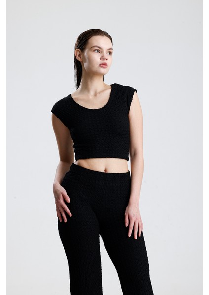 Bürümçük Kumaş Büstiyer | BUST36323 Siyah