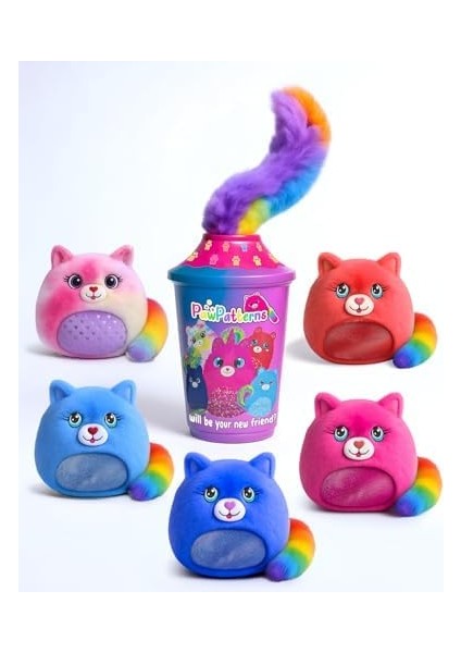Sürpriz Peluş Kedi - 5 Karakter, Gökkuşağı Kuyruklu, Yumuşacık & Güvenli Oyuncak, Çocuklar Için Karne Hediyesi | Tatil Hediyesi | Doğumgünü Hediyesi, Arkadaşı modelleri