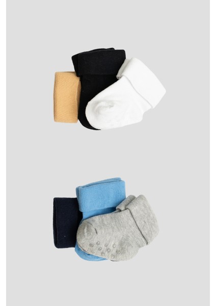 6 Çift Kutulu Erkek Newborn Yeni Doğan ve Bebek Çorabı 0-6 Ay fırsatları