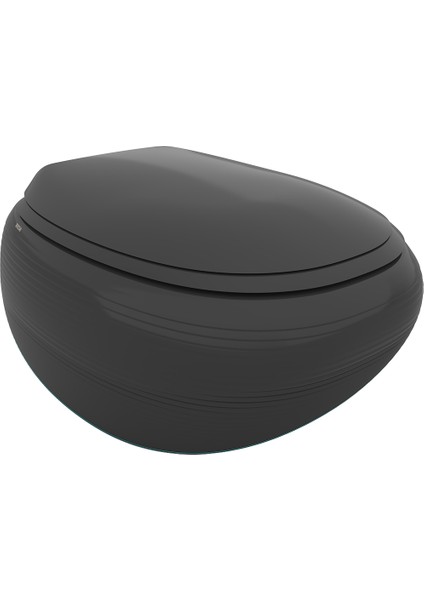 Bocchi Strata Asma Rimless Klozet Parlak Siyah Kapak Dahil 1412-005-0128