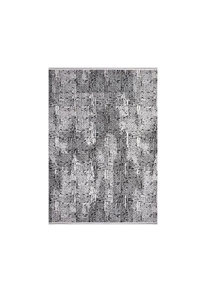 Encina Modern Siyah Polyester Kaydırmaz Tabanlı Makine Halısı