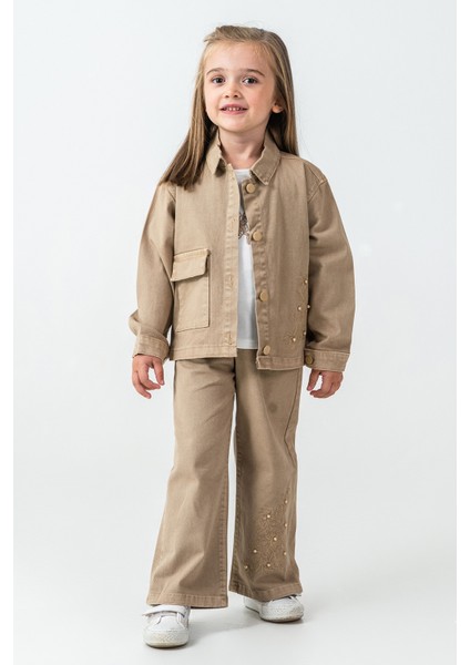 Incili Çiçek Nakışlı Kız Çocuk 3\'lü Takım - 26K 6367 fiyatları