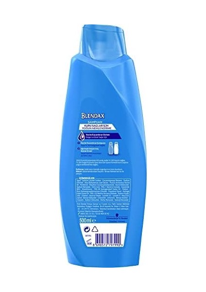 Blendax Yoğun Nemlendirme Aloe Vera Özlü Şampuan, 500 ml