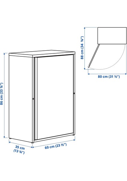 Sundsdö Kapaklı Dolap Koyu Mavi 60 x 35 x 86 cm fiyatları